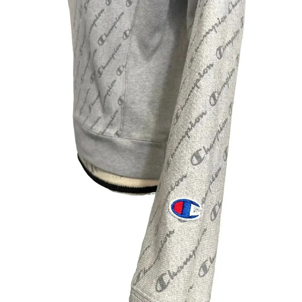 Vintage Champion Reverse Weave Logo Allover Y2K Sweater retro Size Medium‎